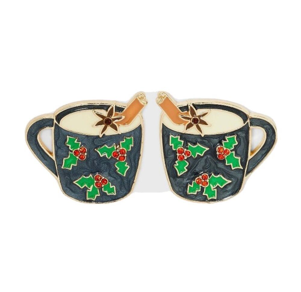 Sugarfix by BaubleBar Earrings Hog The Eggnog Drop Christmas Holiday NEW Winter